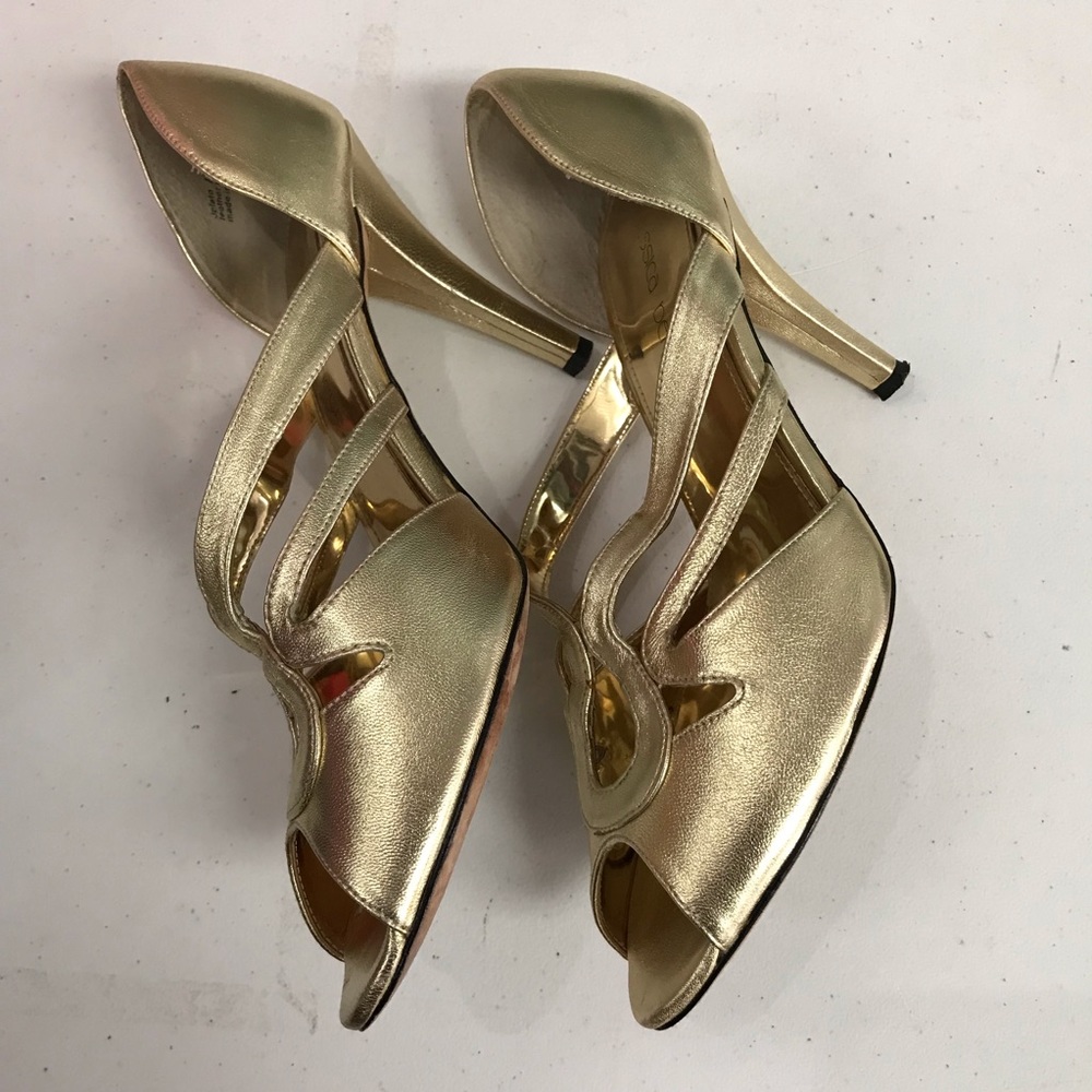 Jessica Bennett Plato Gold Heels - Picture 3 of 8